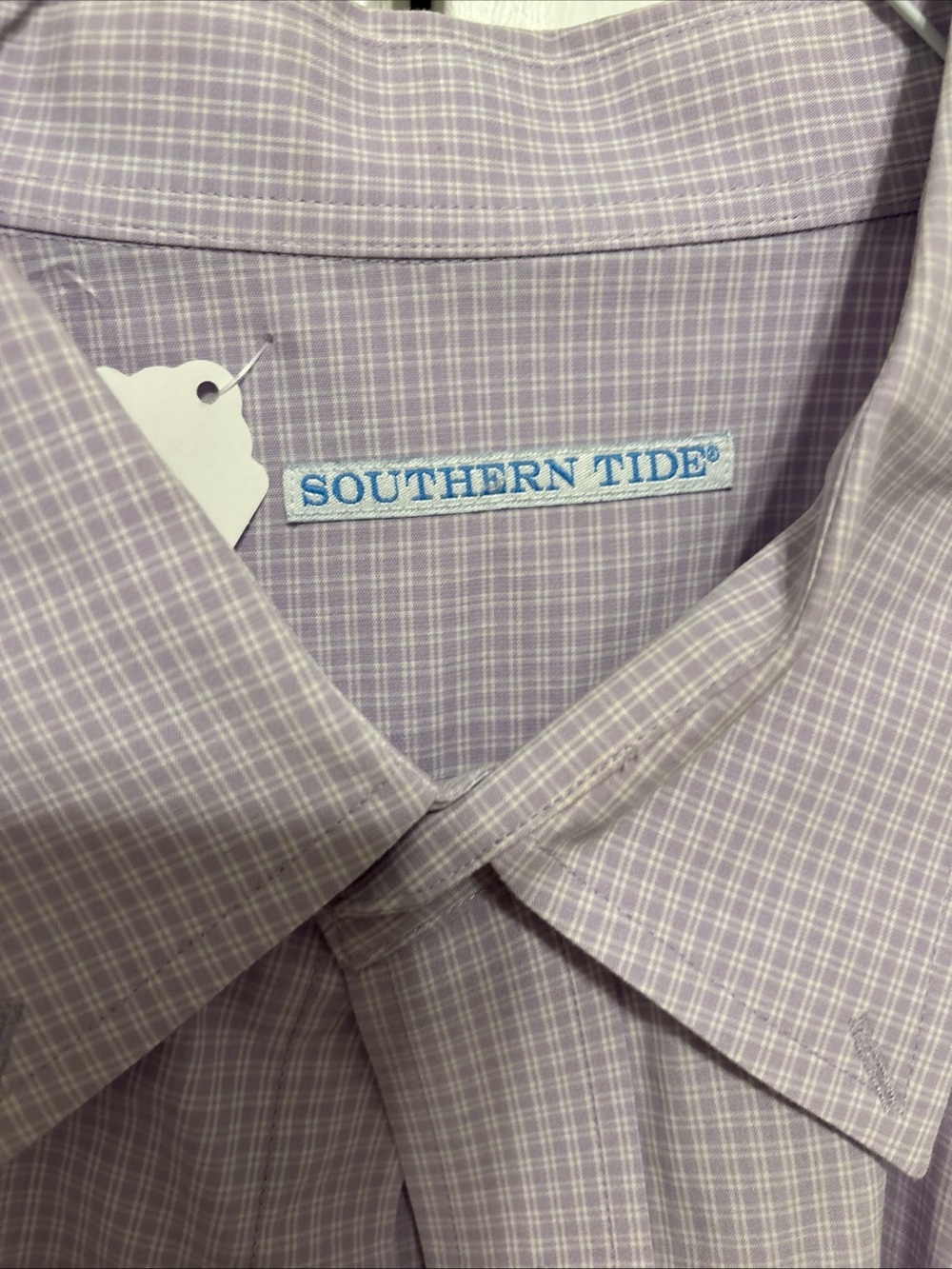 Southern Tide Lavender Check Dress Shirt - Picture 2 of 6